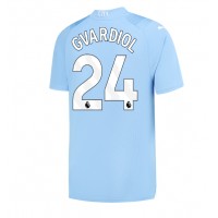 Fotballdrakt Herre Manchester City Josko Gvardiol #24 Hjemmedrakt 2023-24 Kortermet